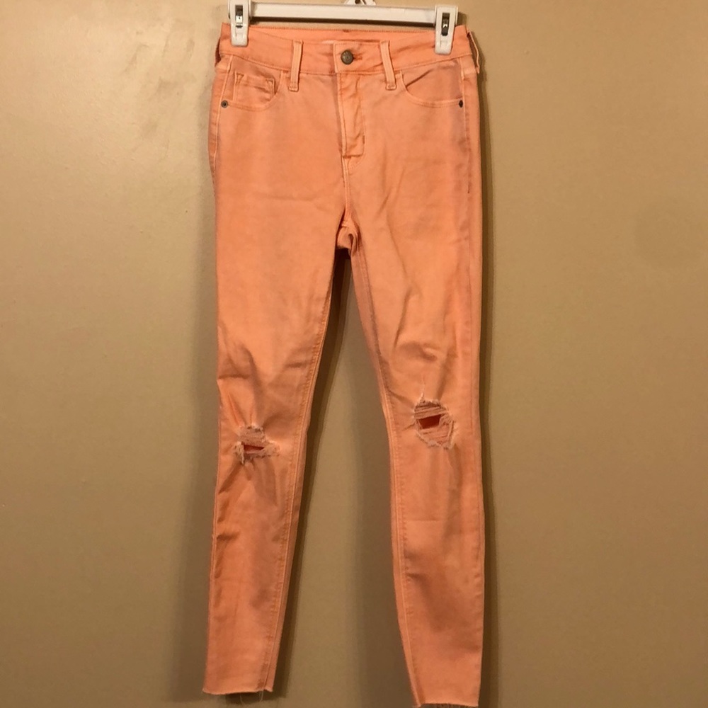 Old Navy Peach Rockstar Super Skinny Jeans